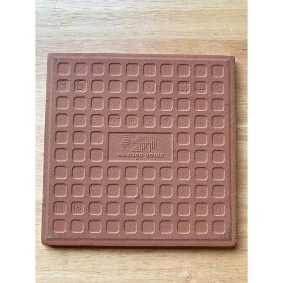 Hand painted art tile Palm trees with Camel- signed by artist. - Picture 3 of 3